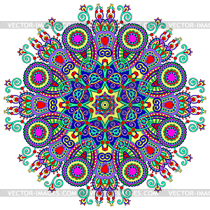 Mandala, circle decorative spiritual indian symbol - vector image