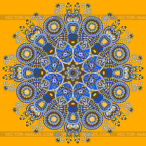 Mandala, circle decorative spiritual indian symbol - vector clip art