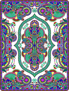 Elaborate original floral large area carpet design - vector clip art