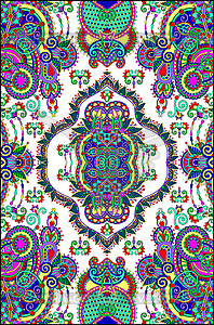 Elaborate original floral large area carpet design - vector clipart