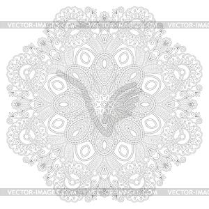 Unique coloring book square page for adults - vector clipart
