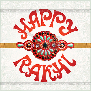 Greeting card for indian holiday Raksha Bandhan - vector clip art