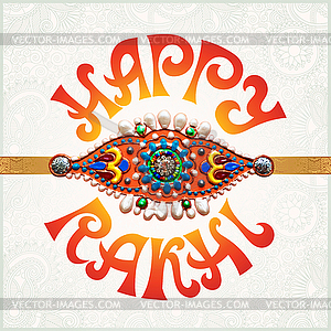 Greeting card for indian holiday Raksha Bandhan - vector image