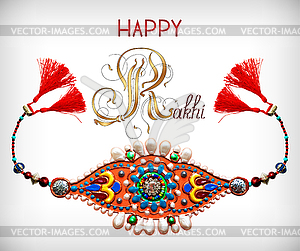 Greeting card for indian festive sisters and - vector clip art