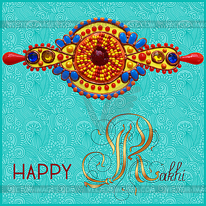 Greeting card for indian festive sisters and - vector clipart