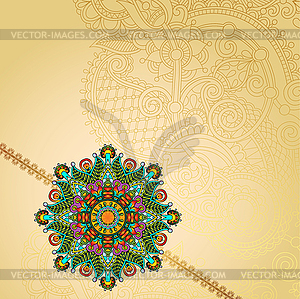 Happy Rakhi greeting card for indian holiday - vector image