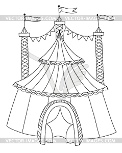 carnival tent clip art black and white