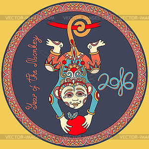 Original design for new year celebration with - vector clipart