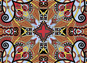 Ethnic horizontal authentic decorative paisley - vector clip art