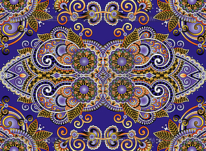 Ethnic horizontal authentic decorative paisley - vector clipart