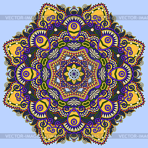 Colour mandala, circle decorative spiritual indian - vector clipart