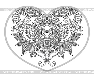 Heart shaped pattern for adult and older children - vector image