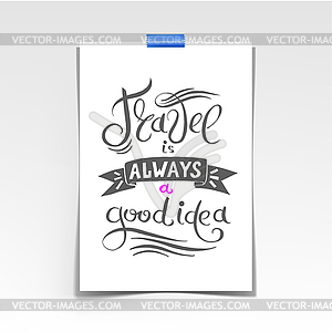 Graphic design card hand lettering inscription quot - vector clipart