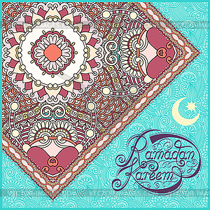 Decorative design for holy month of muslim communit - vector clipart