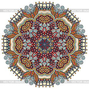 Mandala, circle decorative spiritual indian symbol - vector image