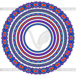 Набор круглых геометрических рамок, круг границы - изображение векторного клипарта