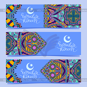 Decorative design for holy month of muslim communit - vector clip art