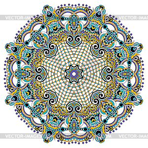 Mandala, circle decorative spiritual indian symbol - vector clip art