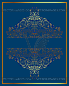 Elegant floral ornamental background, golden decor - royalty-free vector image