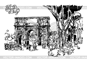 Arch of Konstantine (Arco Constantino) sketch - vector clipart