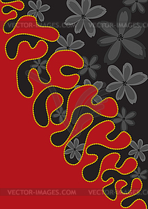 Vertical black and red background - vector image