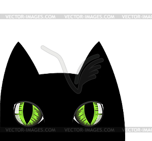 Cat snout - color vector clipart