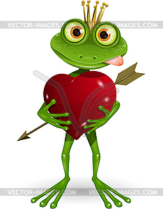 Frog Princess - vector clip art