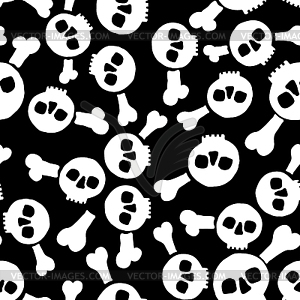 Seamless texture with skulls - vector image