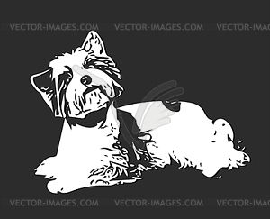 Figure White Dog - vector clipart