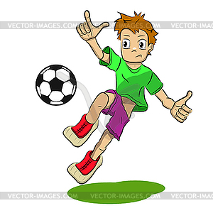 Stock Cartoon Soccer Player - vector clipart