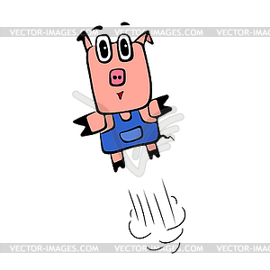 Stock Flying Pig - vector clipart