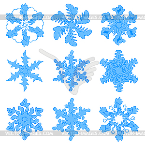 Stock Set of Snowflakes - vector clipart