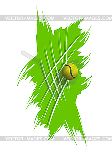 Stock Tennis Ball on Abstract Background - vector clipart