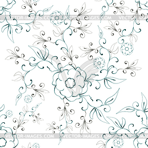 Stock Abstract Floral Seamless Pattern - vector image