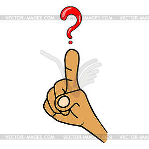 Stock Hand with index finger - royalty-free vector clipart