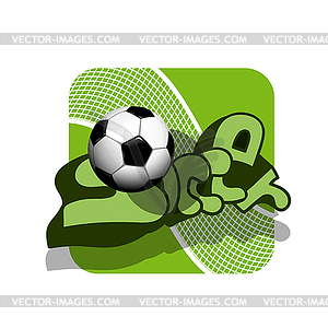 Stock Soccer Ball and Grid - vector EPS clipart