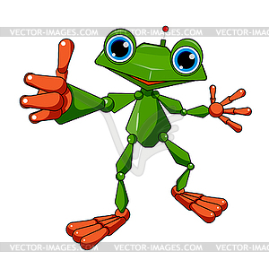 Stock Cheerful Robot Frog - vector clipart