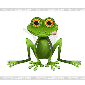 Stock Sitting Frog - vector image