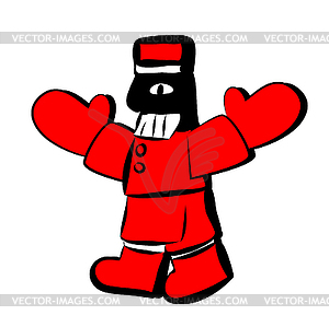 Cartoon Strange Santa Claus - vector clipart