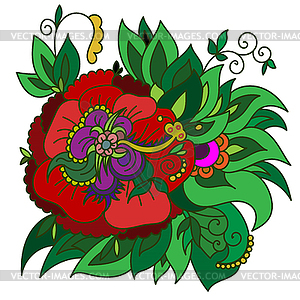 Stock Drawing Flower Pattern - vector clipart