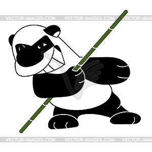 Stock Terrible Cartoon Panda - vector image