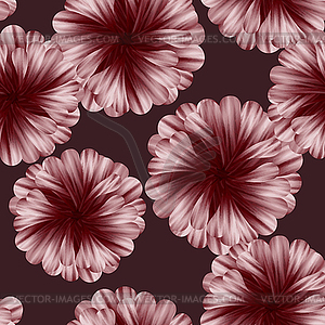 Pattern with dahlias - vector clipart