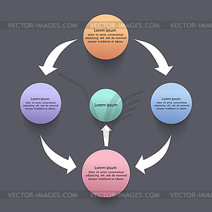 Modern Business step options - vector image