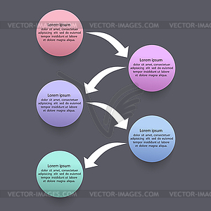 Modern Business step options - vector image