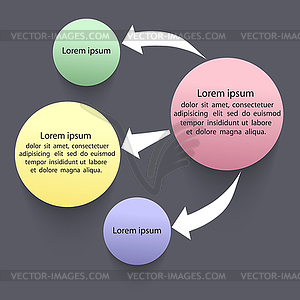 Modern Business step options - vector image