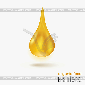 Realistic drop of honey - vector clipart