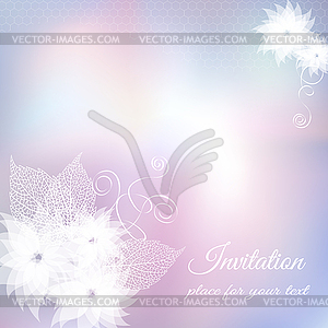 Invitation cards with floral elements - vector clip art