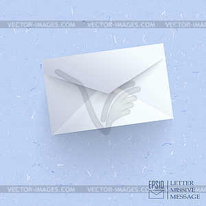 Realistic closed envelope - vector clipart