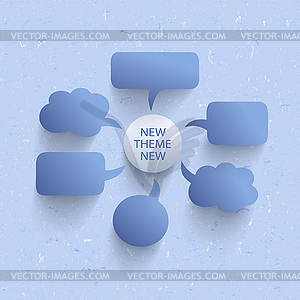 Conceptual icons of forum - vector clip art