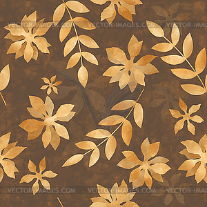 Золото осенних листьев - векторный рисунок
